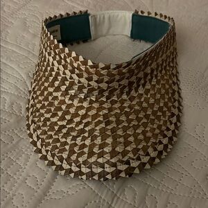 Woven Brown and Cream Visor